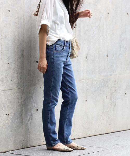 Right-on（ライトオン）の「【Sweet Camel】コンフォートストレッチストレートパンツ（デニムパンツ・レディース・ダークインディゴブルー・XXS/M/L/XL/S/XS）」の5枚目の写真