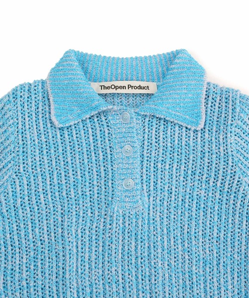ADAM ET ROPE'（アダムエロペ）の「【THE OPEN PRODUCT】HALF SLEEVE COMPACT KNIT TOPS（ニット/セーター・レディース・サックスブルー/グリーン・1）」の10枚目の写真