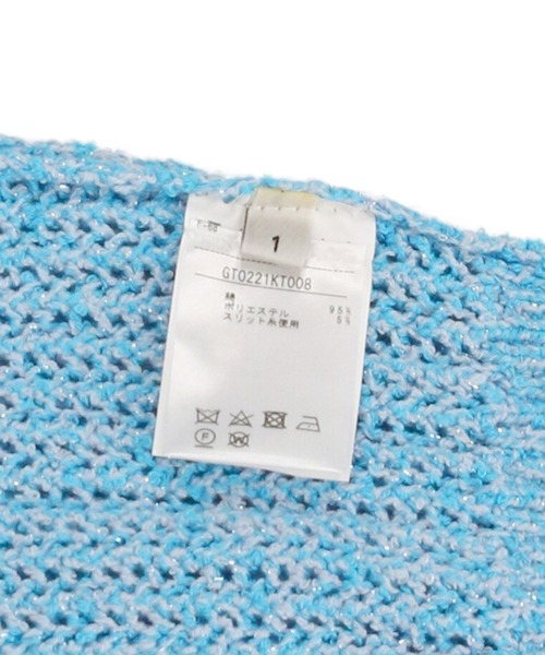 ADAM ET ROPE'（アダムエロペ）の「【THE OPEN PRODUCT】HALF SLEEVE COMPACT KNIT TOPS（ニット/セーター・レディース・サックスブルー/グリーン・1）」の11枚目の写真