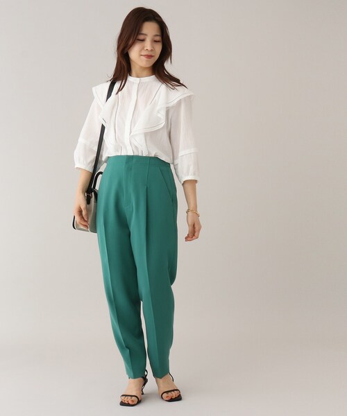 UNTITLED（アンタイトル）の「◆【STORY掲載】ブリーゼワッシャークロス ブラウス＜洗える＞（シャツ/ブラウス・レディース・ブラック/アイボリー・44/00/02/04/48）」の13枚目の写真