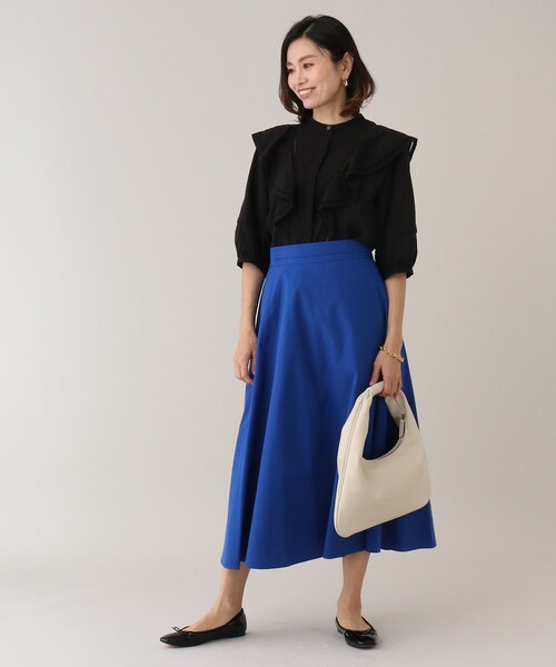 UNTITLED（アンタイトル）の「◆【STORY掲載】ブリーゼワッシャークロス ブラウス＜洗える＞（シャツ/ブラウス・レディース・ブラック/アイボリー・44/00/02/04/48）」の16枚目の写真