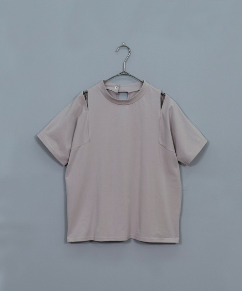 &g'aime(アンジェム)の「【&g’aime】ショルダースリットTシャツ(Tシャツ/カットソー・レディース・ホワイト/ブラック/グレイッシュベージュ・FREE)」の19枚目の写真