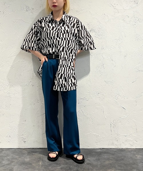 apres jour mignon(アプレジュールミニョン)の「チェッカーフラッグプリントシャツ【ZOZOTOWN限定アイテム】(シャツ/ブラウス・レディース・オフホワイト/ピンク/ブルー・X-LARGE/フリー)」の16枚目の写真