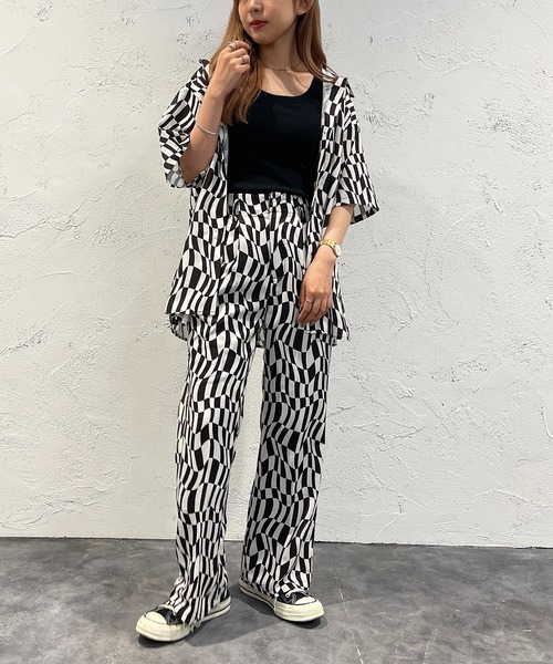 apres jour mignon(アプレジュールミニョン)の「チェッカーフラッグプリントシャツ【ZOZOTOWN限定アイテム】(シャツ/ブラウス・レディース・オフホワイト/ピンク/ブルー・X-LARGE/フリー)」の20枚目の写真