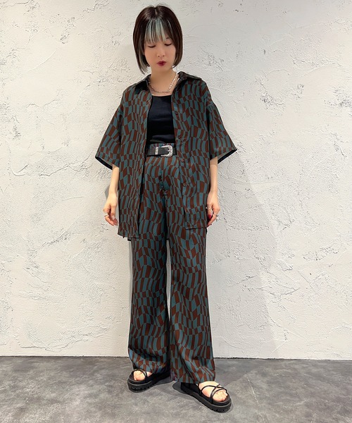 apres jour mignon(アプレジュールミニョン)の「チェッカーフラッグプリントシャツ【ZOZOTOWN限定アイテム】(シャツ/ブラウス・レディース・オフホワイト/ピンク/ブルー・X-LARGE/フリー)」の14枚目の写真