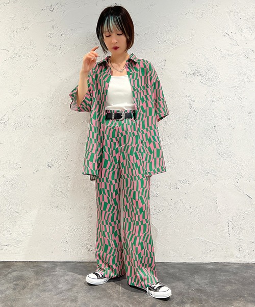 apres jour mignon(アプレジュールミニョン)の「チェッカーフラッグプリントシャツ【ZOZOTOWN限定アイテム】(シャツ/ブラウス・レディース・オフホワイト/ピンク/ブルー・X-LARGE/フリー)」の15枚目の写真