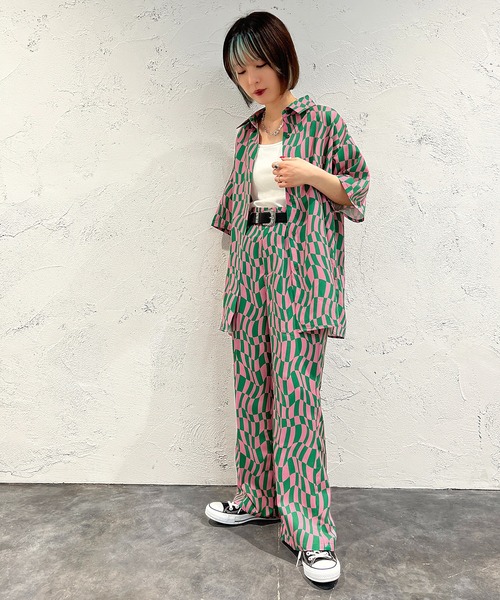 apres jour mignon(アプレジュールミニョン)の「チェッカーフラッグプリントシャツ【ZOZOTOWN限定アイテム】(シャツ/ブラウス・レディース・オフホワイト/ピンク/ブルー・X-LARGE/フリー)」の18枚目の写真