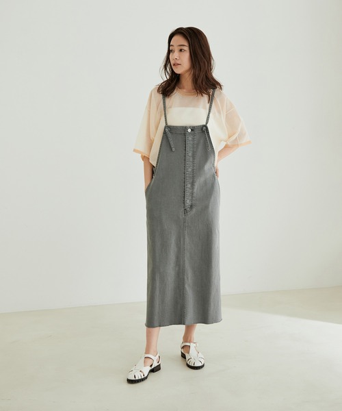 SALON adam et rope'（サロン アダム エ ロペ）の「【WEB限定】シアークルーネックT（Tシャツ/カットソー・レディース・ベージュ/ラベンダー/ベージュ系その他/ブラック・FREE）」の14枚目の写真