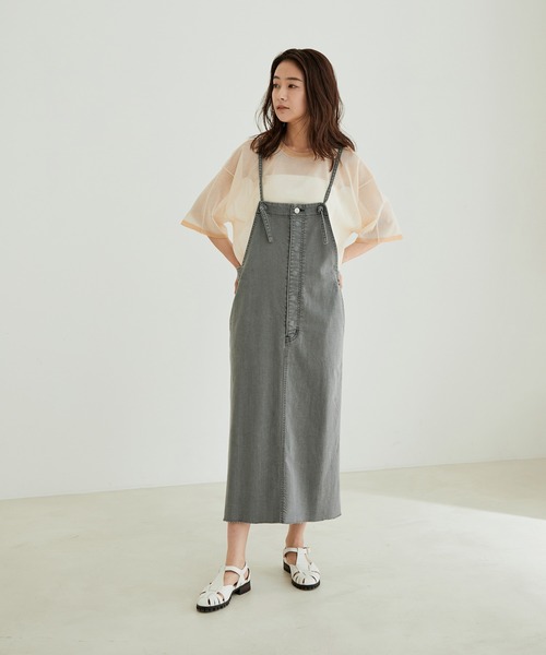 SALON adam et rope'（サロン アダム エ ロペ）の「【WEB限定】シアークルーネックT（Tシャツ/カットソー・レディース・ベージュ/ラベンダー/ベージュ系その他/ブラック・FREE）」の15枚目の写真