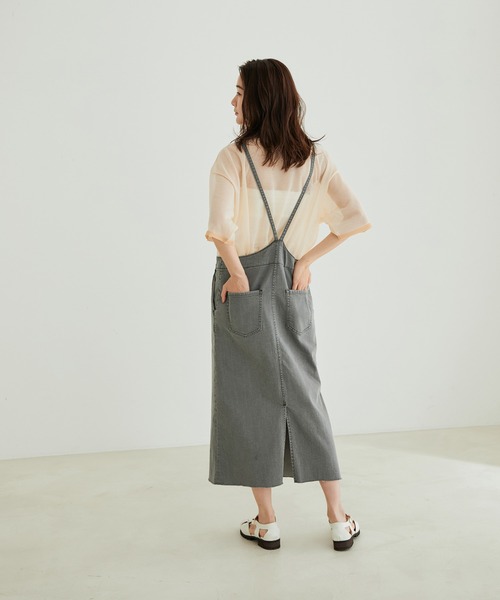 SALON adam et rope'（サロン アダム エ ロペ）の「【WEB限定】シアークルーネックT（Tシャツ/カットソー・レディース・ベージュ/ラベンダー/ベージュ系その他/ブラック・FREE）」の16枚目の写真