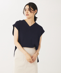 abahouse mavie | 強撚レーヨンナイロンニットベスト(ニット/セーター)