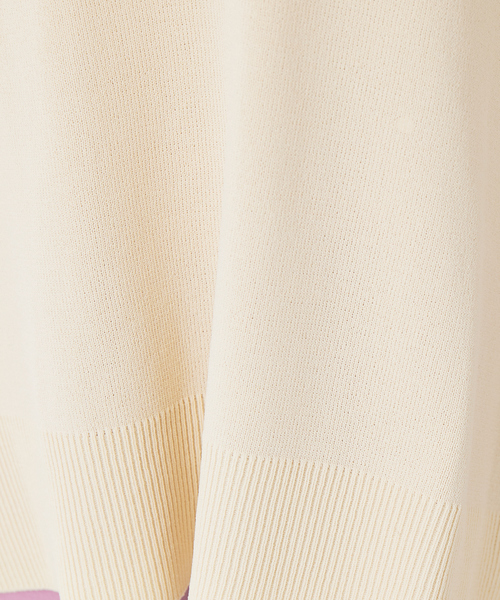 abahouse mavie（アバハウスマヴィ）の「強撚レーヨンナイロンニットベスト（ニット/セーター・レディース・アイボリー/ダークネイビー/ダークオレンジ・フリー）」の7枚目の写真