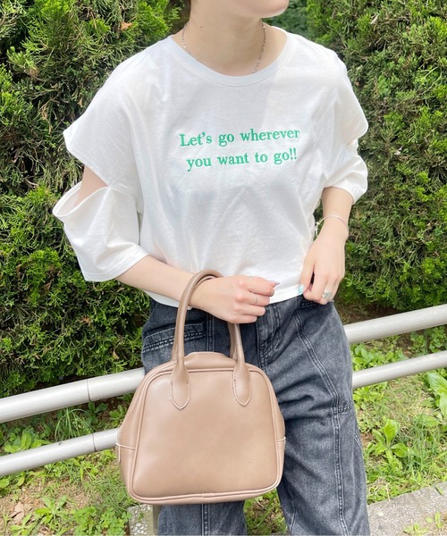 PairPair（ペアペア）の「肩あき刺繍ロゴTEE（Tシャツ/カットソー・レディース・ブラック/オフホワイト/ホワイト系その他・フリー）」の18枚目の写真