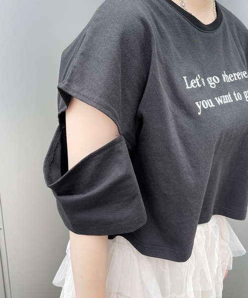 PairPair（ペアペア）の「肩あき刺繍ロゴTEE（Tシャツ/カットソー・レディース・ブラック/オフホワイト/ホワイト系その他・フリー）」の21枚目の写真