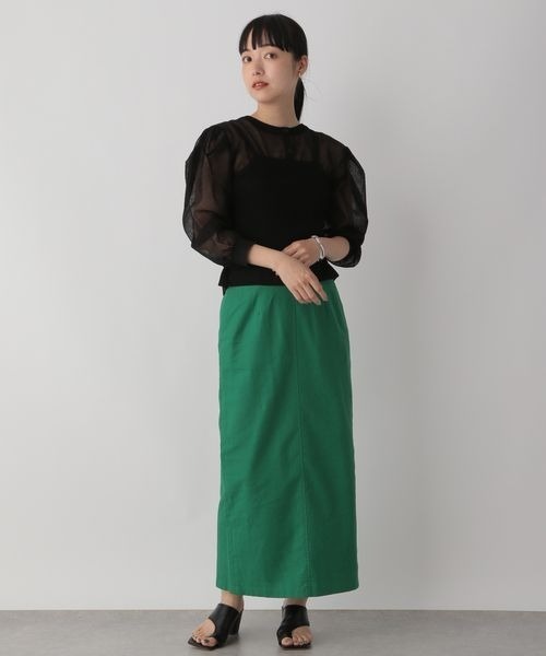 LOWRYS FARM（ローリーズファーム）の「シアーアンサンブルカーディガン　295307（アンサンブル・レディース・ブラック/ブラウン/グリーン・FREE）」の12枚目の写真