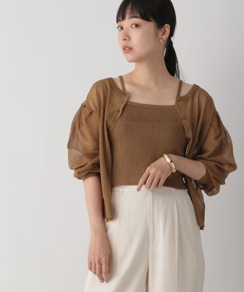 LOWRYS FARM（ローリーズファーム）の「シアーアンサンブルカーディガン　295307（アンサンブル・レディース・ブラック/ブラウン/グリーン・FREE）」の18枚目の写真