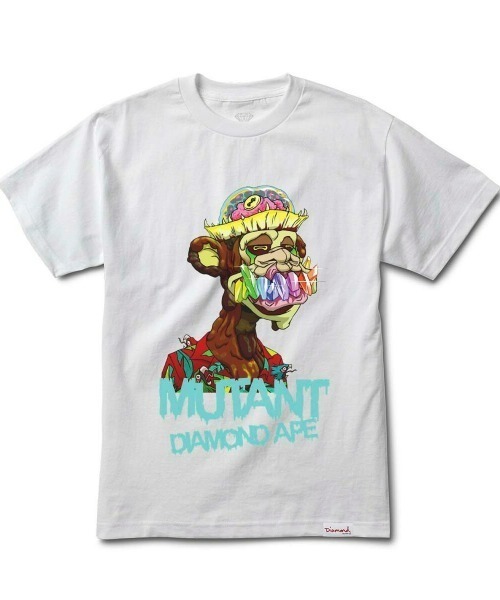 Diamond SUPPLY CO.（ダイアモンドサプライ）の「Diamond Supply Co./ダイアモンド×Bored Ape Yatch Clubコラボモデル オーバーサイズ ビッグプリントTee/MUTANT キャラTシャツ  A22DMPA104（Tシャツ/カットソー・メンズ・ホワイト/ブラック/ブルー・M/L/XL）」の2枚目の写真