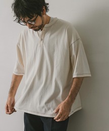 URBAN RESEARCH DOORS | 配色ヘンリーネックTシャツ(Tシャツ/カットソー)