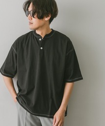 URBAN RESEARCH DOORS | 配色ヘンリーネックTシャツ(Tシャツ/カットソー)