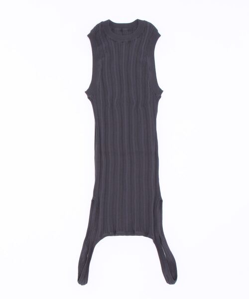 LE CIEL BLEU（ルシェルブルー）の「ランダムリブタンクトップニット / Random Rib Tank Top Knit（ニット/セーター・レディース・チャコールグレー/オフホワイト/ライトグリーン・36）」の22枚目の写真