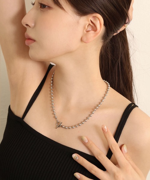 CEMONEMO（セモネモ）の「【金属アレルギー対応】 2way ボールチェーン マンテル ネックレス / サージカルステンレス（ネックレス・レディース・ゴールド/シルバー・FREE）」の13枚目の写真