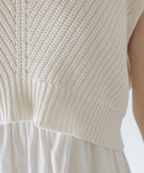 mystic（ミスティック）の「ニットベストアメスリワンピースSET（ワンピース・レディース・ブラック/ベージュ/オフホワイト・1/2）」の22枚目の写真