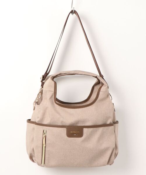 Via Demizon(ビアデミゾン)の「撥水ナイロン2WAY12ポケットトート(トートバッグ・レディース・ブラック/ベージュ/ネイビー/グレー・フリー)」の11枚目の写真