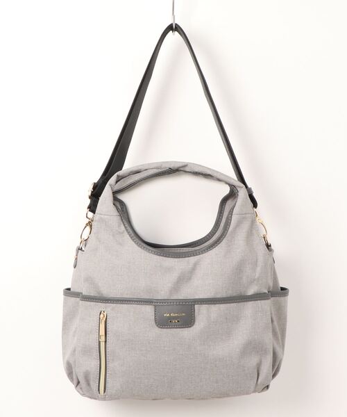 Via Demizon(ビアデミゾン)の「撥水ナイロン2WAY12ポケットトート(トートバッグ・レディース・ブラック/ベージュ/ネイビー/グレー・フリー)」の13枚目の写真