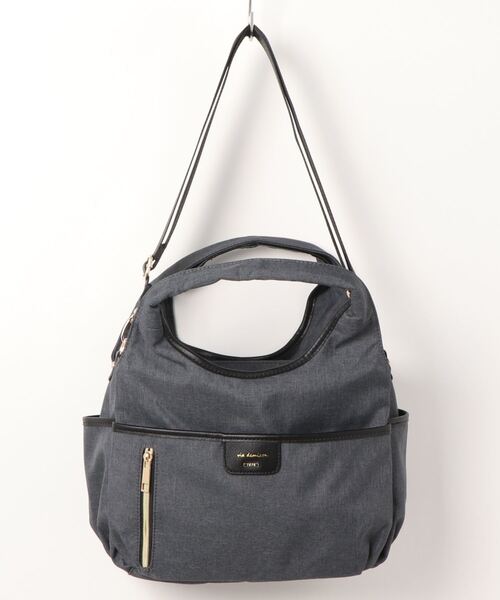 Via Demizon(ビアデミゾン)の「撥水ナイロン2WAY12ポケットトート(トートバッグ・レディース・ブラック/ベージュ/ネイビー/グレー・フリー)」の14枚目の写真