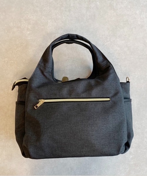 Via Demizon(ビアデミゾン)の「撥水ナイロン2WAY12ポケットトート(トートバッグ・レディース・ブラック/ベージュ/ネイビー/グレー・フリー)」の15枚目の写真