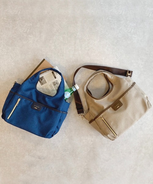 Via Demizon(ビアデミゾン)の「撥水ナイロン2WAY12ポケットトート(トートバッグ・レディース・ブラック/ベージュ/ネイビー/グレー・フリー)」の10枚目の写真