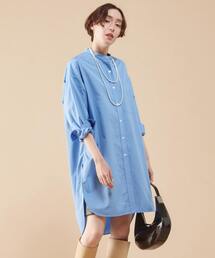 martinique/コットンブロードロングシャツ