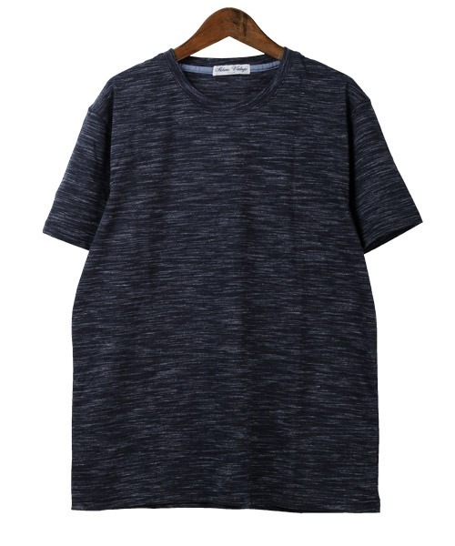 LUXSTYLE(ラグスタイル)の「天竺MIX杢クルーネックTシャツ(Tシャツ/カットソー・メンズ・ホワイト/ネイビー/ワイン/チャコール・L/XL/M)」の13枚目の写真