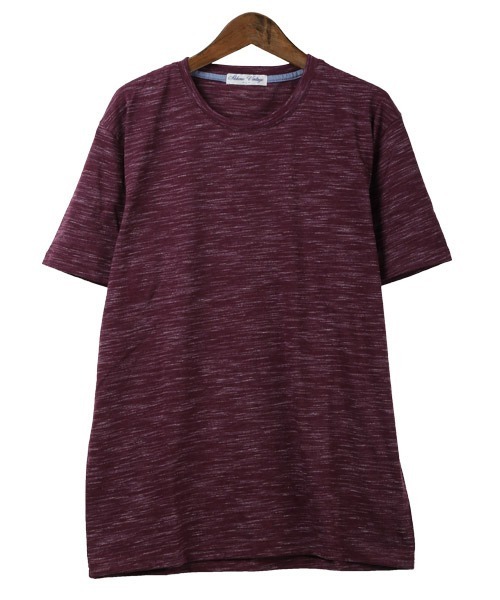 LUXSTYLE(ラグスタイル)の「天竺MIX杢クルーネックTシャツ(Tシャツ/カットソー・メンズ・ホワイト/ネイビー/ワイン/チャコール・L/XL/M)」の14枚目の写真