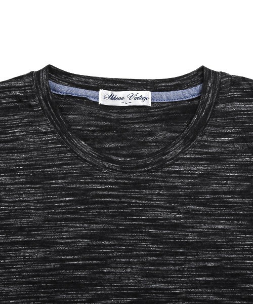LUXSTYLE(ラグスタイル)の「天竺MIX杢クルーネックTシャツ(Tシャツ/カットソー・メンズ・ホワイト/ネイビー/ワイン/チャコール・L/XL/M)」の18枚目の写真