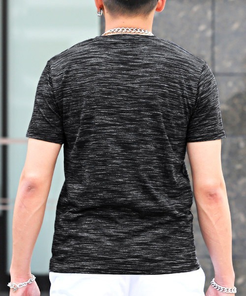 LUXSTYLE(ラグスタイル)の「天竺MIX杢クルーネックTシャツ(Tシャツ/カットソー・メンズ・ホワイト/ネイビー/ワイン/チャコール・L/XL/M)」の5枚目の写真