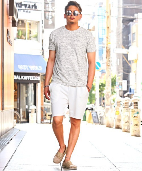 LUXSTYLE(ラグスタイル)の「天竺MIX杢クルーネックTシャツ(Tシャツ/カットソー・メンズ・ホワイト/ネイビー/ワイン/チャコール・L/XL/M)」の7枚目の写真