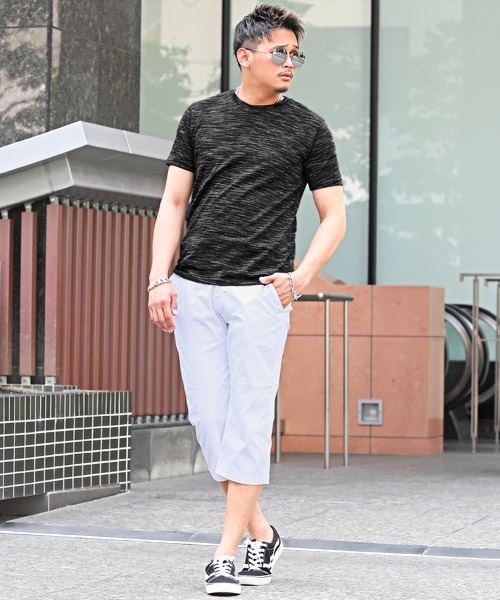 LUXSTYLE(ラグスタイル)の「天竺MIX杢クルーネックTシャツ(Tシャツ/カットソー・メンズ・ホワイト/ネイビー/ワイン/チャコール・L/XL/M)」の8枚目の写真