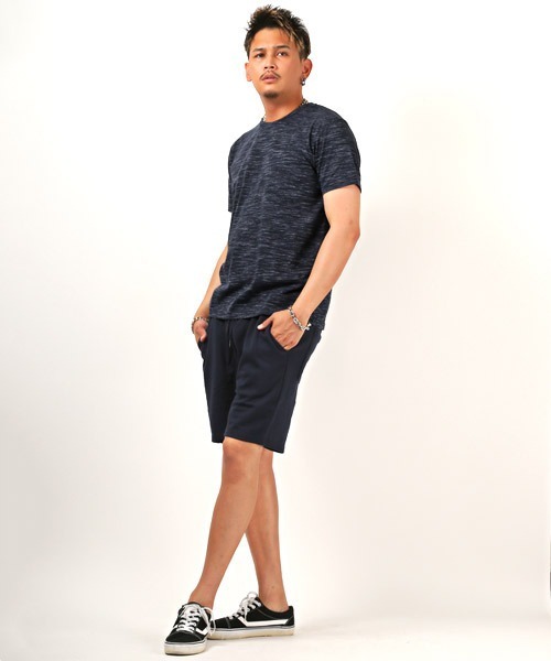 LUXSTYLE(ラグスタイル)の「天竺MIX杢クルーネックTシャツ(Tシャツ/カットソー・メンズ・ホワイト/ネイビー/ワイン/チャコール・L/XL/M)」の9枚目の写真
