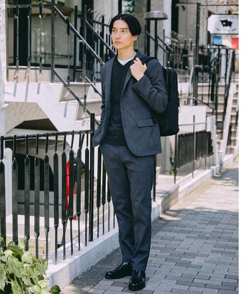green label relaxing（グリーンレーベルリラクシング）の「120s 天竺 Vネック ニット（ニット/セーター・メンズ・ネイビー/ダークグレー/コバルトブルー・S/M/L/XL）」の15枚目の写真