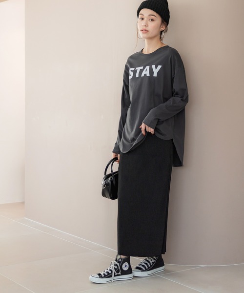 coca（coca）（コカ）の「ピーチスウェードプリーツスカート（スカート・レディース・グレー/アイボリー/ブルー/ブラウン/ブラック・ONE SIZE）」の13枚目の写真