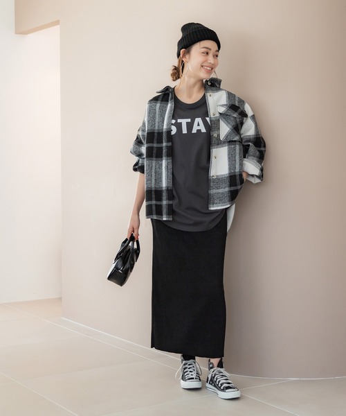 coca（coca）（コカ）の「ピーチスウェードプリーツスカート（スカート・レディース・グレー/アイボリー/ブルー/ブラウン/ブラック・ONE SIZE）」の14枚目の写真