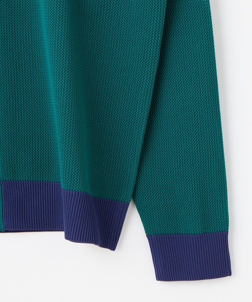 CIAOPANIC TYPY（チャオパニックティピー）の「ドライタッチメッシュVネックカーディガン（カーディガン/ボレロ・メンズ・ブラック/ブラウン/ブルー/グリーン・M/L）」の14枚目の写真