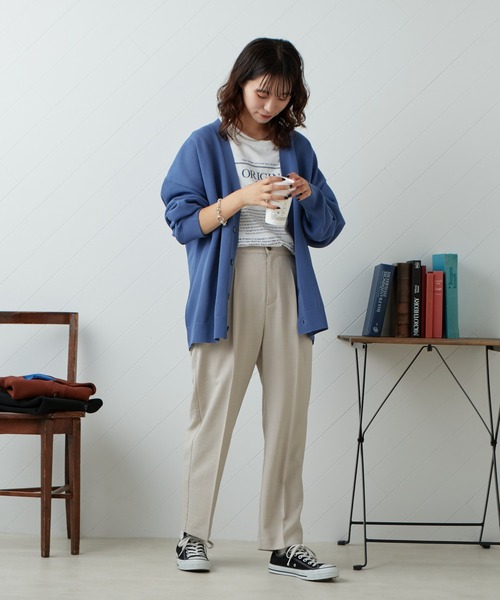 CIAOPANIC TYPY（チャオパニックティピー）の「ドライタッチメッシュVネックカーディガン（カーディガン/ボレロ・メンズ・ブラック/ブラウン/ブルー/グリーン・M/L）」の5枚目の写真