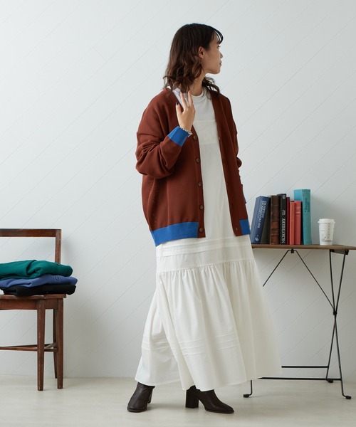 CIAOPANIC TYPY（チャオパニックティピー）の「ドライタッチメッシュVネックカーディガン（カーディガン/ボレロ・メンズ・ブラック/ブラウン/ブルー/グリーン・M/L）」の21枚目の写真