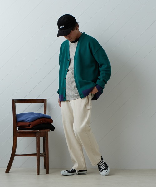 CIAOPANIC TYPY（チャオパニックティピー）の「ドライタッチメッシュVネックカーディガン（カーディガン/ボレロ・メンズ・ブラック/ブラウン/ブルー/グリーン・M/L）」の8枚目の写真