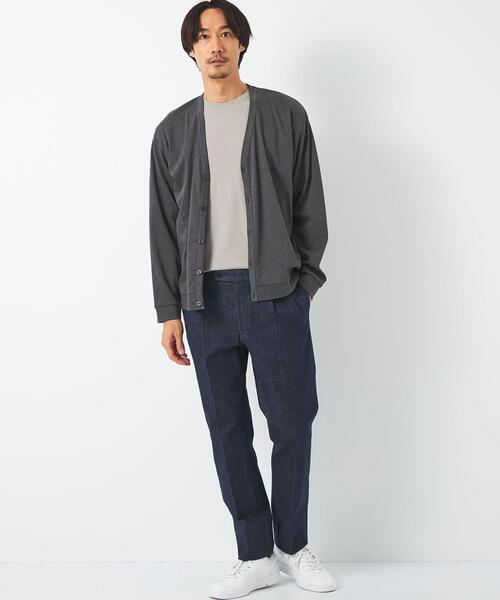 green label relaxing(グリーンレーベルリラクシング)の「コットン/ポリウレタン デニムライク 2プリーツ スラックス(スラックス・メンズ・オフホワイト/ネイビー・S/M/L/XL)」の11枚目の写真