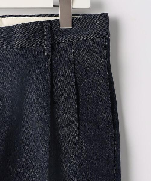 green label relaxing(グリーンレーベルリラクシング)の「コットン/ポリウレタン デニムライク 2プリーツ スラックス(スラックス・メンズ・オフホワイト/ネイビー・S/M/L/XL)」の16枚目の写真