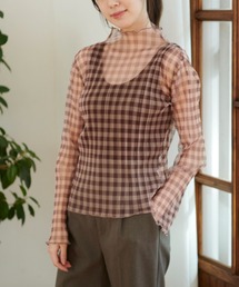 FREE'S MART | ◆シアーチェックハイネックカットソー(Tシャツ/カットソー)