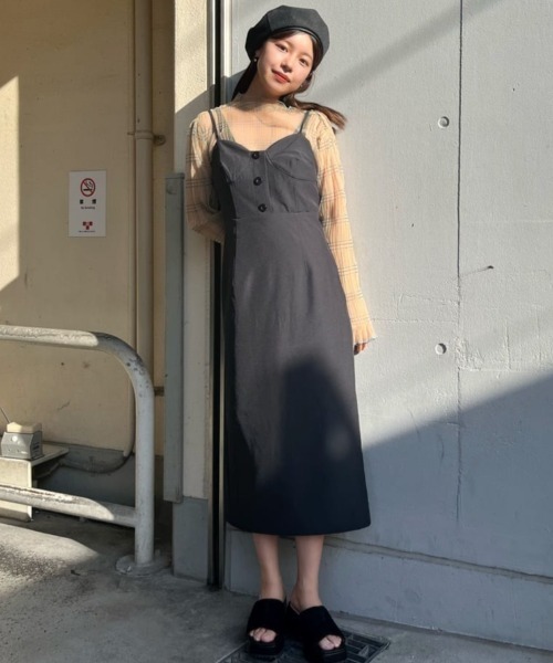 FREE'S MART（フリーズマート）の「◆シアーチェックハイネックカットソー（Tシャツ/カットソー・レディース・ベージュ系その他/ブラウン系その他/ベージュ系その他2・FREE）」の4枚目の写真